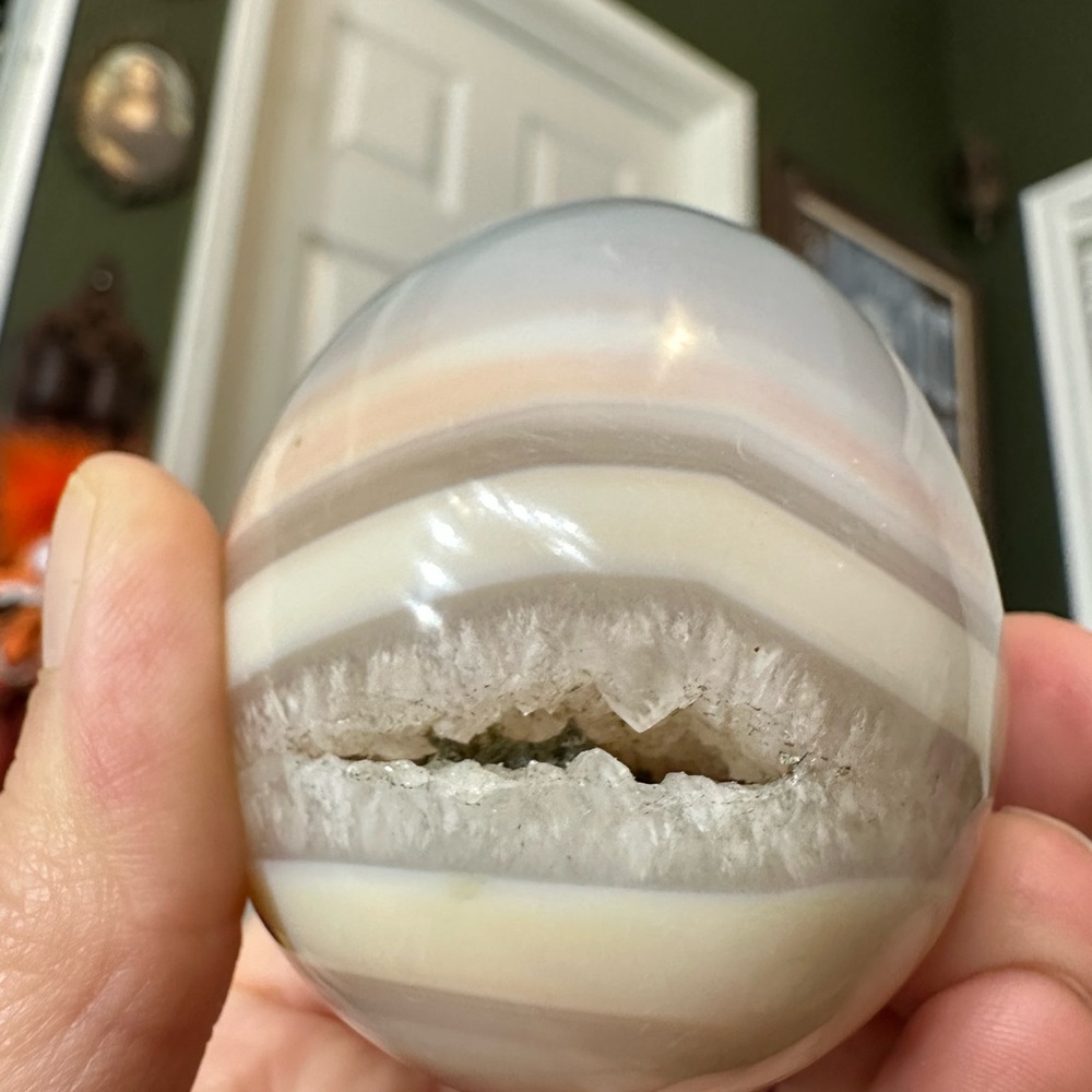 Natural Druzy Agate Egg